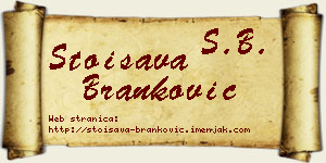 Stoisava Branković vizit kartica